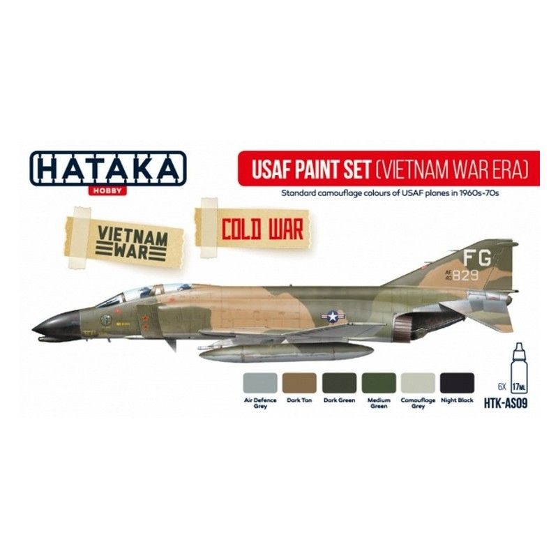 Hataka Hobby HTK-AS09 USAF Paint Set (Vietnam war-era)