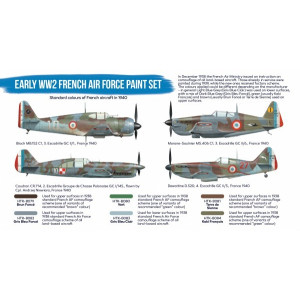Hataka Hobby HTK-BS16 Early WW2 French Air Force paint set