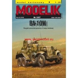 Rosyjski samochód pancerny BA-10M MODELIK 0702