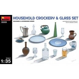 Household crockery & glass set MiniArt 35559