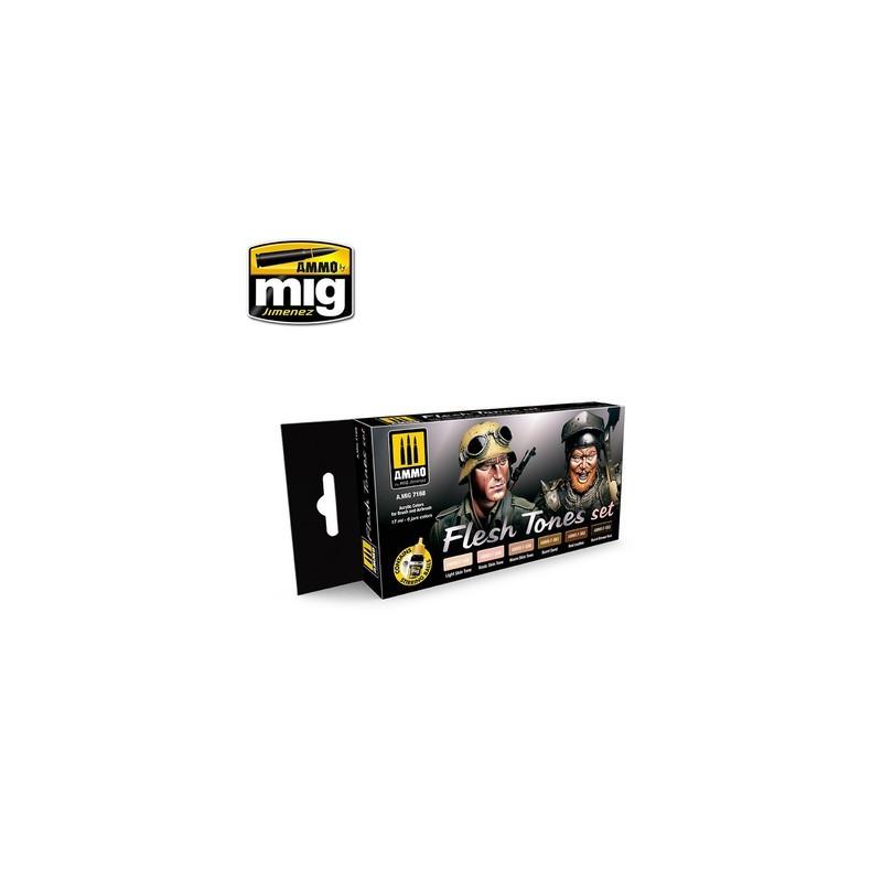 AMIG 7168, Flesh tones set, AMMO of Mig