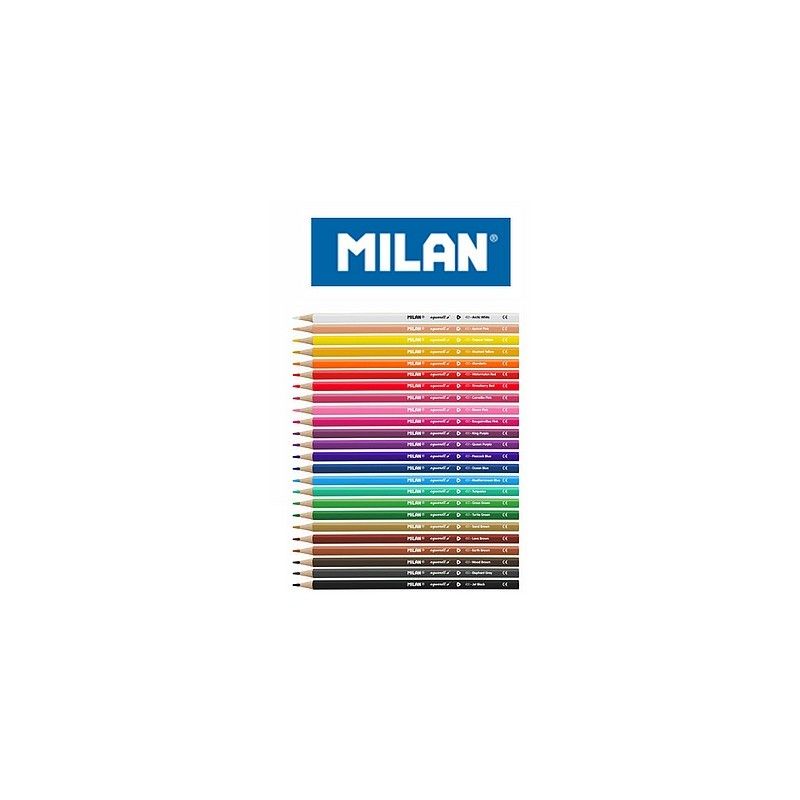 Kredki akwarelowe trójkątne 24 kolorów Milan 0742324