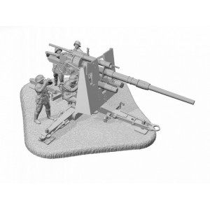 Flak 36/37 8.8 cm niemieckie działo przeciwlotnicze wraz z obsługą Zvezda 6158