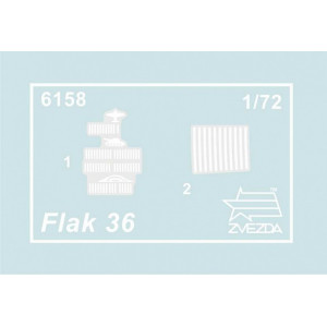 Flak 36/37 8.8 cm niemieckie działo przeciwlotnicze wraz z obsługą Zvezda 6158