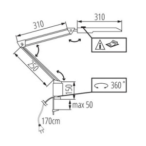 Lampa warsztatowa standard BIAŁA