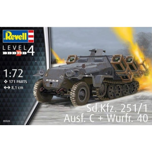 Transporter opancerzony, Sd.KFZ. 251/1 Aufs. C, Wurfrahmen 40, Revell 03267