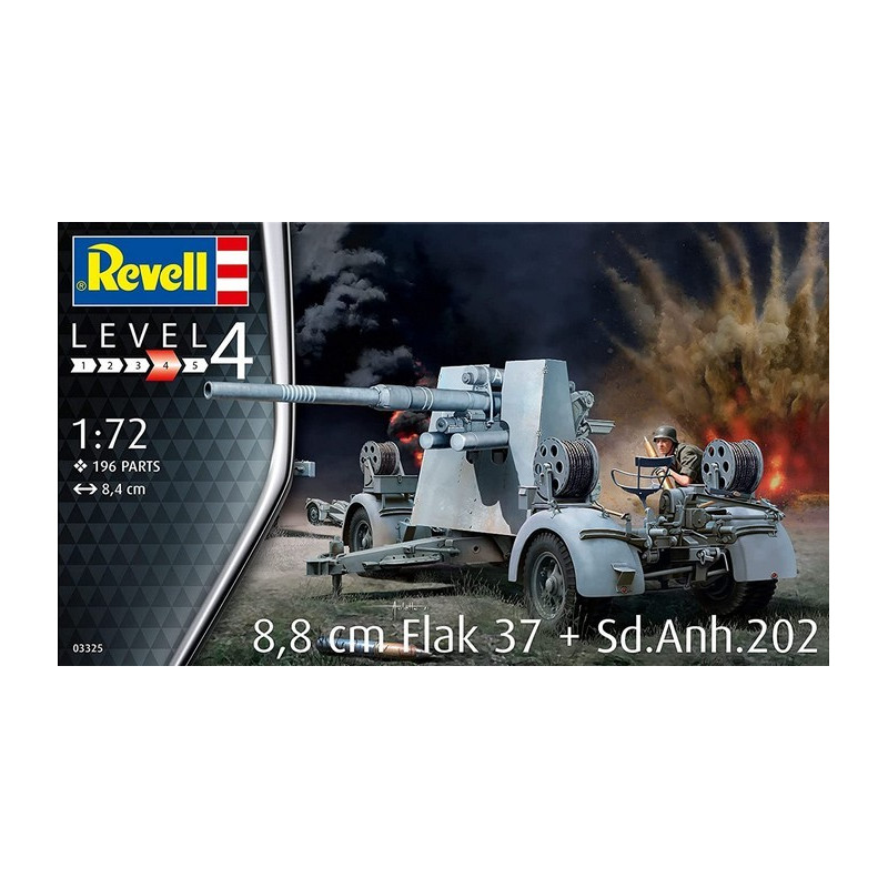 German 8.8 cm Flak 37, podwozie Sd.Anh. 202, Revell 03325