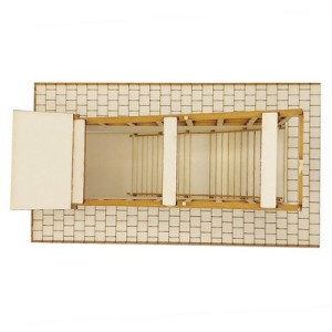 Peron z  zejściem podziemnym, szerokość 90 mm, KoTeBi KTB087367