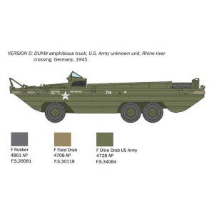 Amfibia DUKW, D-Day, Italeri 7022
