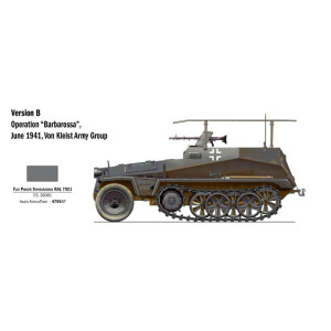 Transporter opancerzony, Sd. Kfz. 250/3, figurki, Italeri 7034