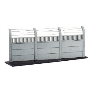 Płot betonowy I, 2 metry ze słupkiem łukowym, KoTeBi, KTB087203, skala 1/87