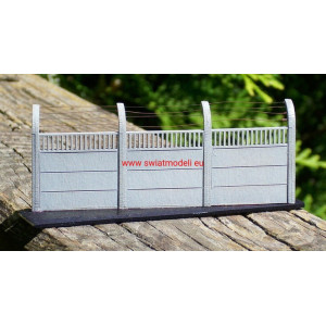 Płot betonowy I 2 metry ze słupkiem łukowym KoTeBi KTB087203
