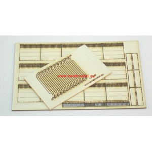 Płot betonowy I 2 metry ze słupkiem łukowym KoTeBi KTB087203 KoTeBi modele wycinane laserem - 2