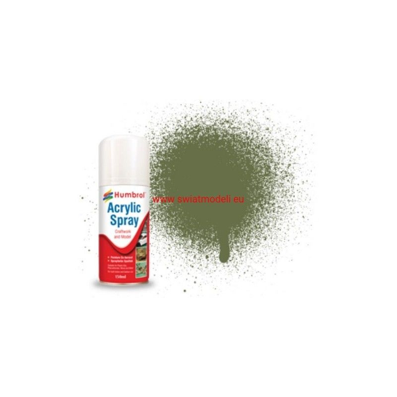 Humbrol 80 Grass Green, matowa, Acrylic Spray, AD6080