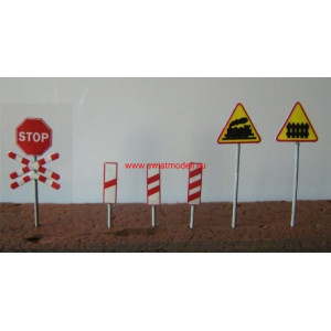 Znaki drogowe przejazd kolejowy AH0-08 Ostbahn Modele Kolejowe