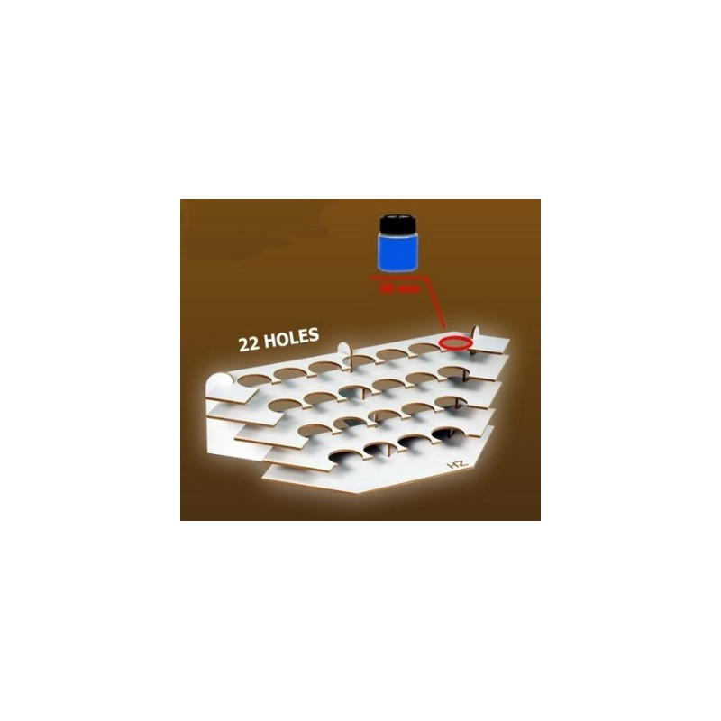 Narożny stojak na farby średnicy  do 36 mm HobbyZone HZ-s1n B