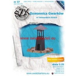 Dzwonnica Gwarków w Tarnowskich Górach Świat z kartonu ŚzK037