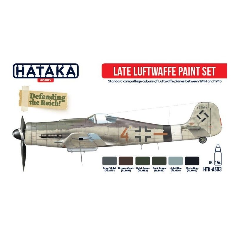 Hataka Hobby HTK-AS03 Late Luftwaffe paint Set