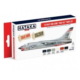 Hataka Hobby HTK-AS18 US Navy and USMC high-viz Paint Set