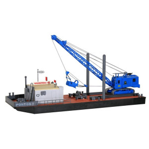 Barka z koparką-pogłębiarką KIBRI 39156 (9156)