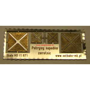 Pokrywy napędów zwrotnic AH0-18 Ostbahn Modele Kolejowe