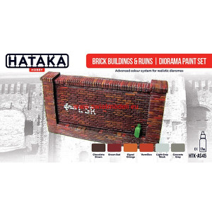 Hataka Hobby HTK-AS45 Brick buildings & ruins / diorama paint set