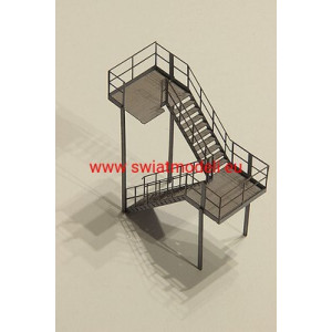 Schody przemysłowe klatka schodowa KoTeBi KTB087320