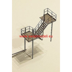 Schody przemysłowe klatka schodowa kolejne piętro KoTeBi KTB087321