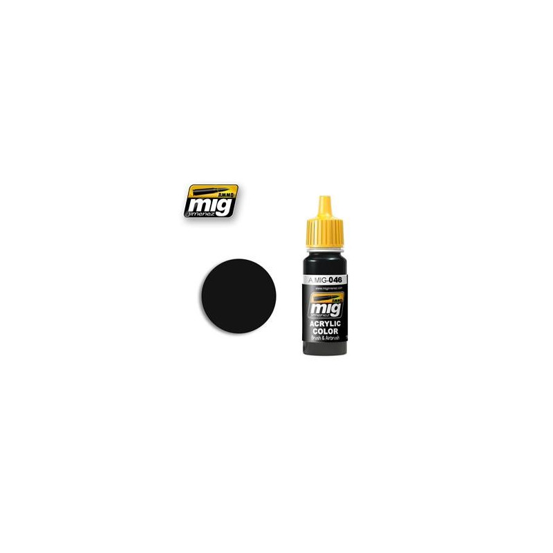 AMIG 046 MATT BLACK AMMO of Mig