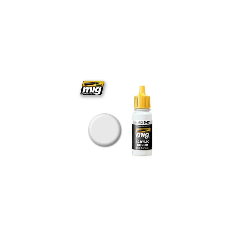 AMIG 047 SATIN WHITE AMMO of Mig