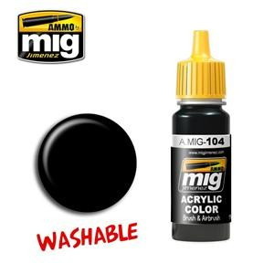 AMIG 104 WASHABLE BLACK AMMO of Mig