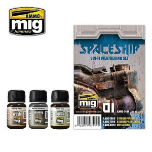 AMMO of Mig AMIG7444 SPACESHIP SCI-FI WEATHERING SET AMMO of Mig Jimenez - 1