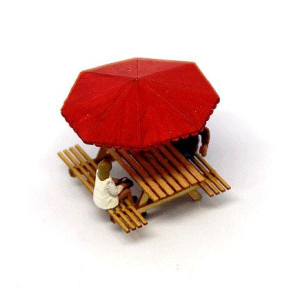 Ława z blatem drewniana z parasolem KoTeBi KTB087403