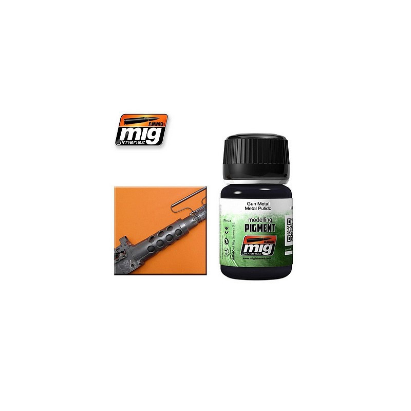 AMIG 3009 Gun Metal Pigment AMMO of Mig