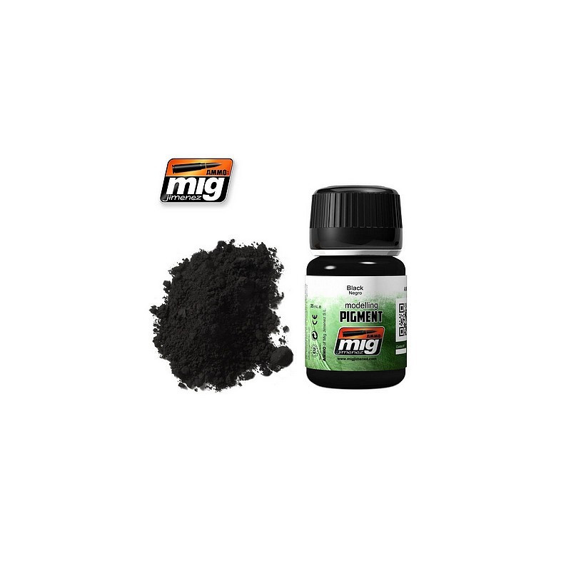 AMIG 3001 Black Pigment AMMO of Mig