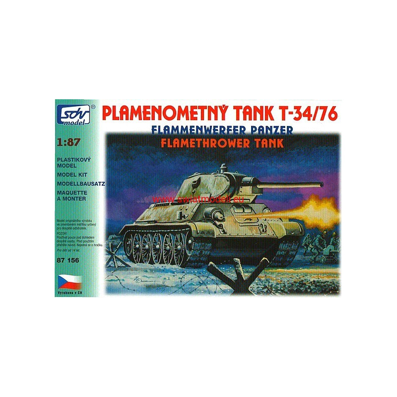 Czołg T-34/76 z miotaczem ognia SDV Model SDV87156