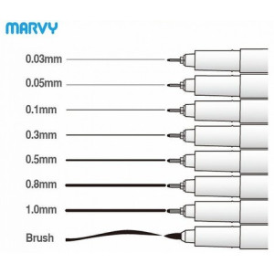 Cienkopis 0.8 mm czarny Marvy 4600 0.8