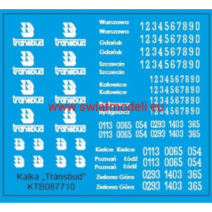 TRANSBUD biała kalkomania KoTeBi KTB087710