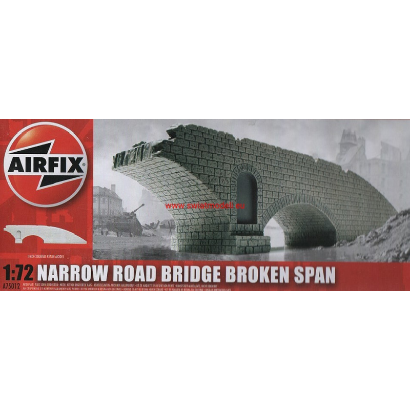 Narrow road bridge broken span - ruiny mostu drogowego AIRFIX 75012