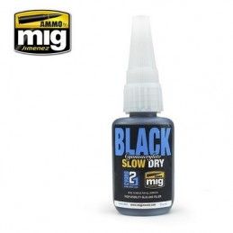 AMIG 8034 Black slow dry cyjanoacrylate AMMO of Mig