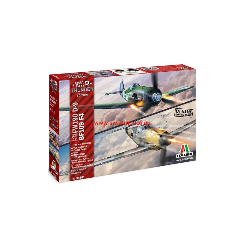 BF109 / FW-190 War Thunder 2 modele samolotów myśliwskich Italeri 35101