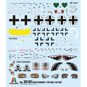 BF109 / FW-190 War Thunder 2 modele samolotów myśliwskich Italeri 35101