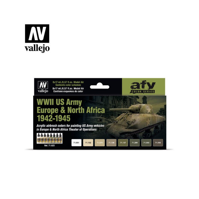 Vallejo 71625 WWII US Army Europe & North Africa 1942-1945