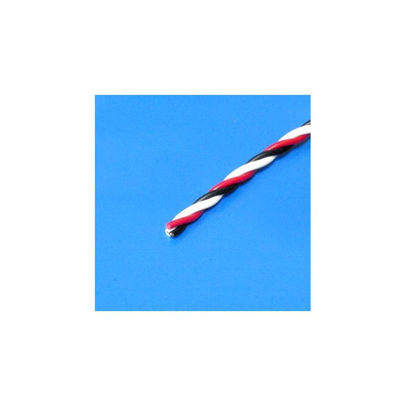 Przewód serwa trójżyłowy 3 x 0,20 mm/1 mb skręcony (FUTABA)