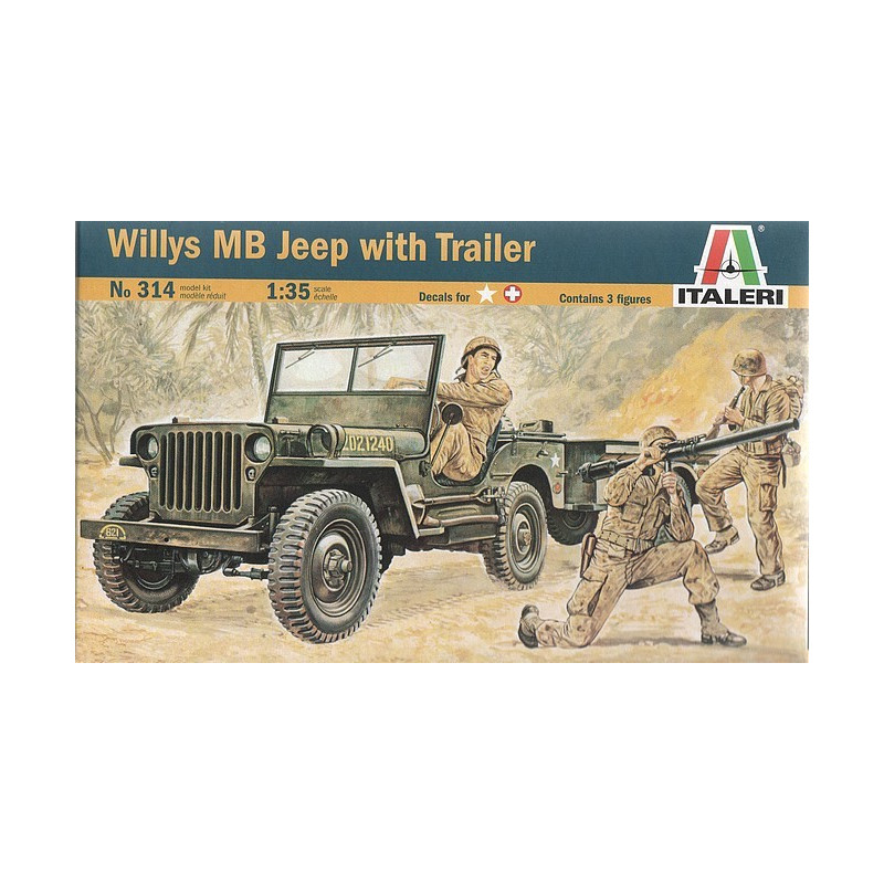 Jeep Willys MB with trailer Italeri 0314