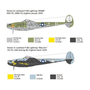 Samolot myśliwski P-38 Lightning Italeri 1446