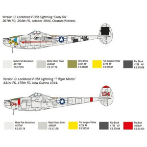 Samolot myśliwski P-38 Lightning Italeri 1446