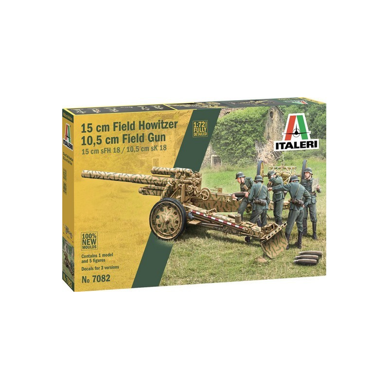 Haubica polowa 15 cm / działo polowe 10.5 cm Italeri 7082