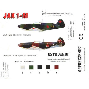 Samolot myśliwski Jak-1M Plastyk S-003