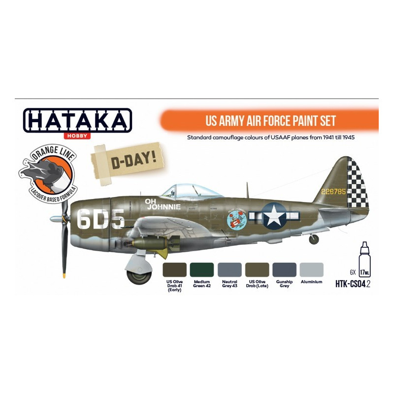 Hataka Hobby HTK-CS04.2 US Army Air Force Paint Set